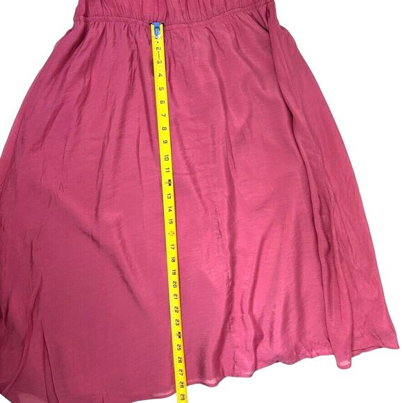 And Now This Sleeveless Shirt Dress Maxi Raspberry Pink Flowy Airy Romantic XL - Picture 13 of 16